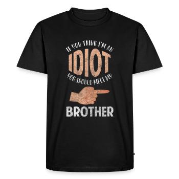 Black humor provoking colleagues - Men's Premium Organic T-Shirt - black - Front - Nico (187cm)