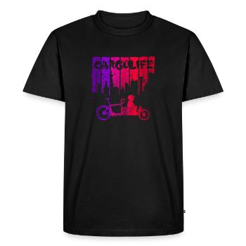 Vélo de cargaison enfant vélo de cargaison vélo - T-shirt Premium bio Homme - noir - Devant - Nico (187cm)