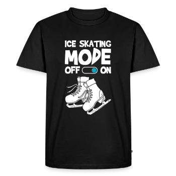 Eislaufen Kunst Hobby Eisbahn - Men's Premium Organic T-Shirt - black - Front - Nico (187cm)