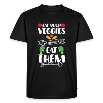 Consultant Food Diet Goal - Men's Premium Organic T-Shirt - black - Front - Nico (187cm)