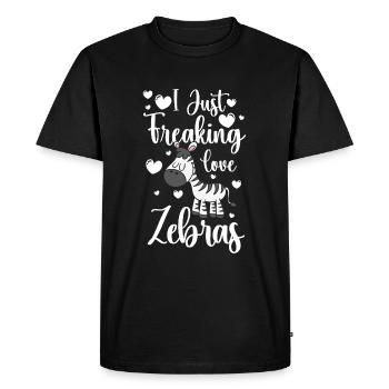 Zèbre Afrique Bien-être animal Zèbre des steppes - T-shirt Premium bio Homme - noir - Devant - Nico (187cm)