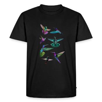 El vuelo de los colibrís - Men's Premium Organic T-Shirt - black - Front - Nico (187cm)