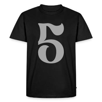 5 - T-shirt Premium bio Homme - noir - Devant - Nico (187cm)