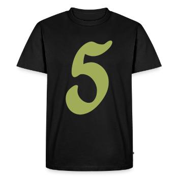 5 - T-shirt Premium bio Homme - noir - Devant - Nico (187cm)