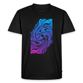 Blue lila wave - Männer Premium Bio T-Shirt - Schwarz - Vorne - Nico (187cm)