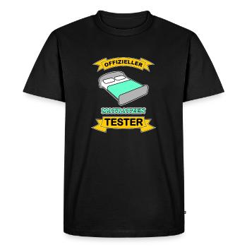 Matratzen Tester - Männer Premium Bio T-Shirt - Schwarz - Vorne - Nico (187cm)