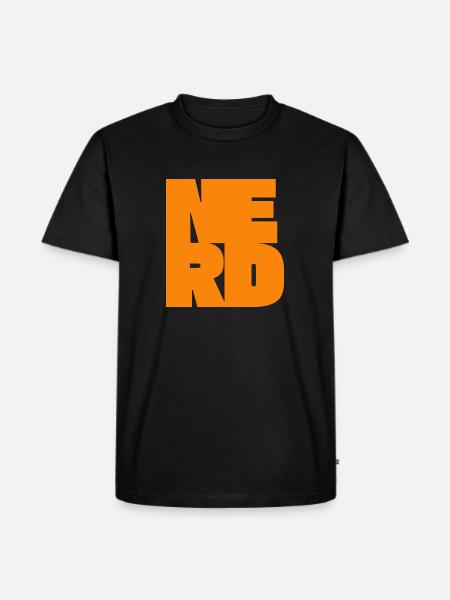 NERD BIG - Männer Premium Bio T-Shirt - Schwarz