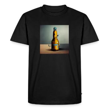Robot Beer - T-shirt Premium bio Homme - noir - Devant - Nico (187cm)