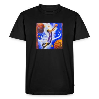 Basketball Player Dunk - Men's Premium Organic T-Shirt - black - Front - Nico (187cm)