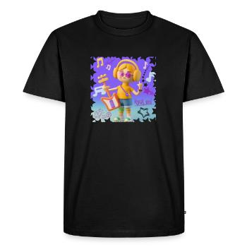 MUSIQUE AMUSANTE 6 - T-shirt Premium bio Homme - noir - Devant - Nico (187cm)