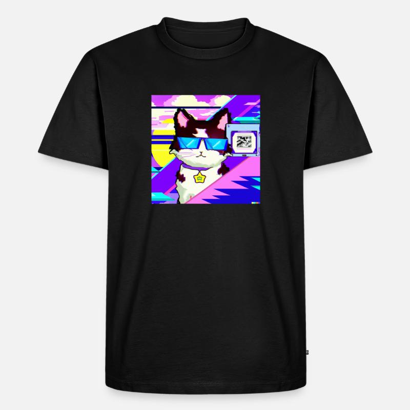 Blind Cat 30 - Männer Premium Bio T-Shirt - Schwarz