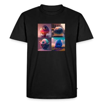 Aliens are coming - T-shirt Premium bio Homme - noir - Devant - Nico (187cm)