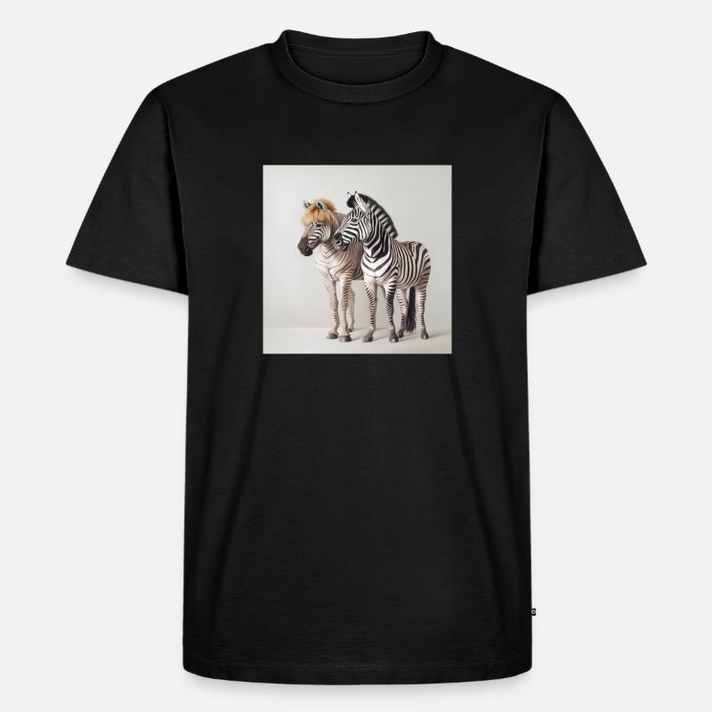 Das besondere Zebra - Männer Premium Bio T-Shirt - Schwarz