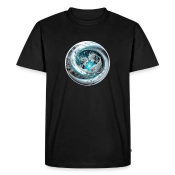 gemeaux 2 statues - T-shirt Premium bio Homme - noir - Devant - Nico (187cm)