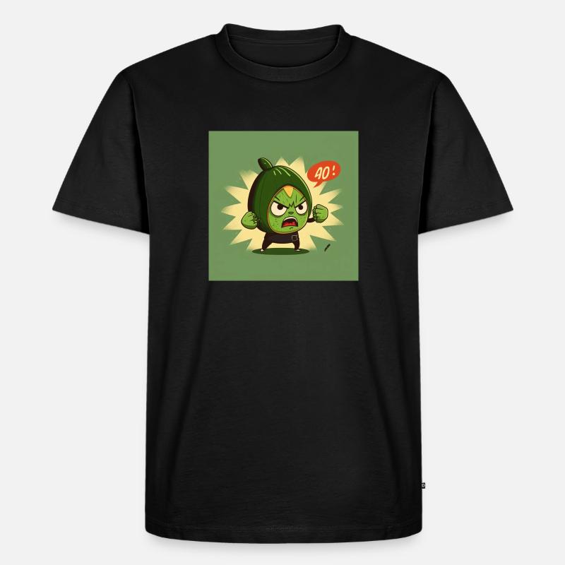 Really ? - Angry avocado - Männer Premium Bio T-Shirt - Schwarz