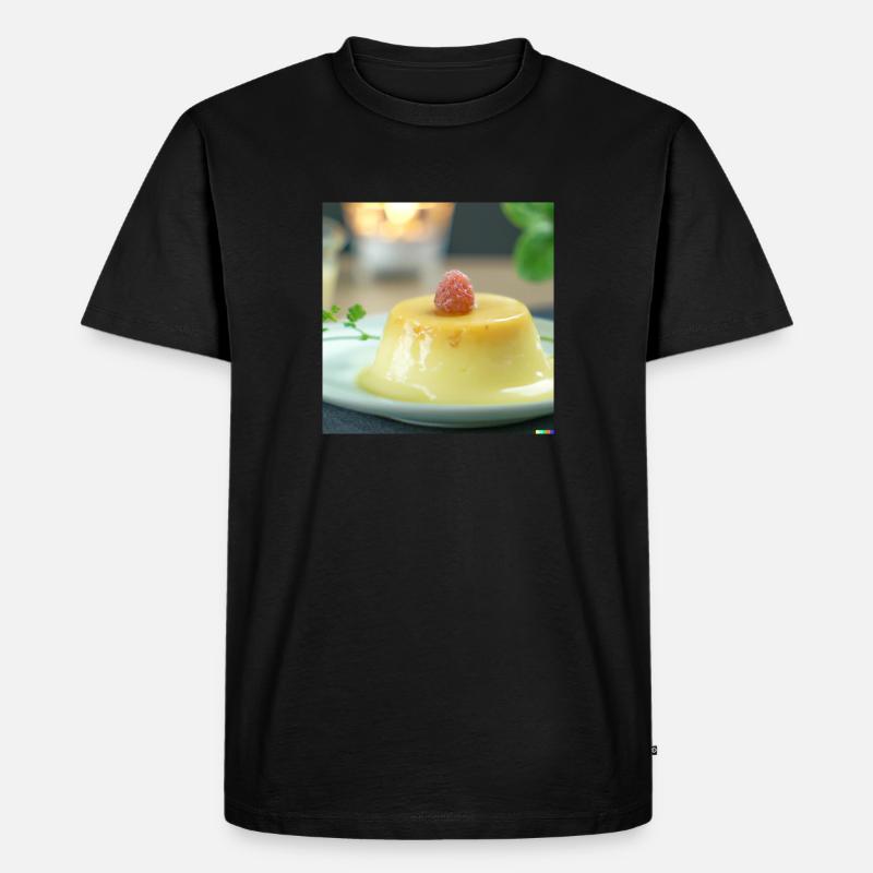 Vanillesosse in Pudding - Männer Premium Bio T-Shirt - Schwarz