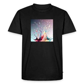 Splash art - T-shirt Premium bio Homme - noir - Devant - Nico (187cm)
