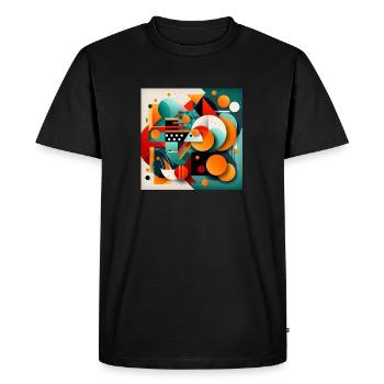 Art abstrait - T-shirt Premium bio Homme - noir - Devant - Nico (187cm)