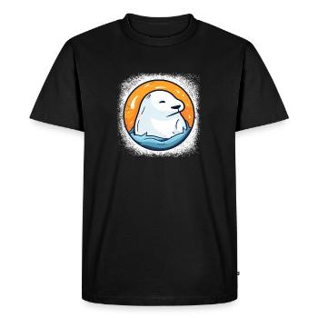 Bday Funny Animals Humour Baby Seal Seal (Animal) - T-shirt Premium bio Homme - noir - Devant - Nico (187cm)