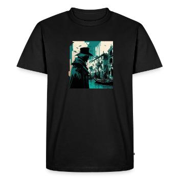 Venise (Italie) - T-shirt Premium bio Homme - noir - Devant - Nico (187cm)