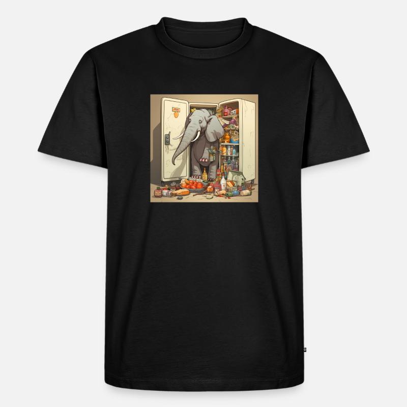 Comic style Elephant 2 - Männer Premium Bio T-Shirt - Schwarz