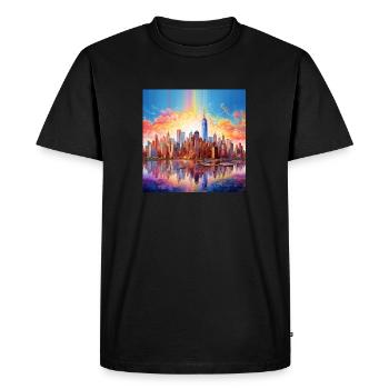 icecrusher New YorkSkyline Cartographic - T-shirt Premium bio Homme - noir - Devant - Nico (187cm)