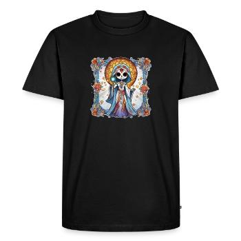 Santa Muerte - T-shirt Premium bio Homme - noir - Devant - Nico (187cm)