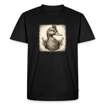 8 bit bath foam funny sayings poultry present idea - Men's Premium Organic T-Shirt - black - Front - Nico (187cm)