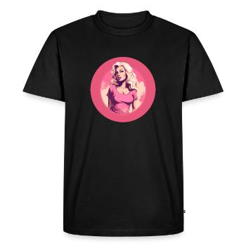 Les femmes fortes : une icône de l’émancipation - T-shirt Premium bio Homme - noir - Devant - Nico (187cm)