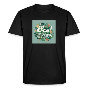 Éco guerrier - T-shirt Premium bio Homme - noir - Devant - Nico (187cm)