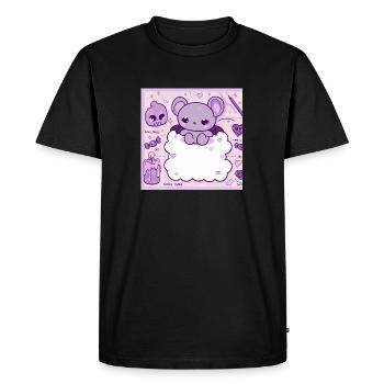 Souris gothique pastel kawaii - T-shirt Premium bio Homme - noir - Devant - Nico (187cm)