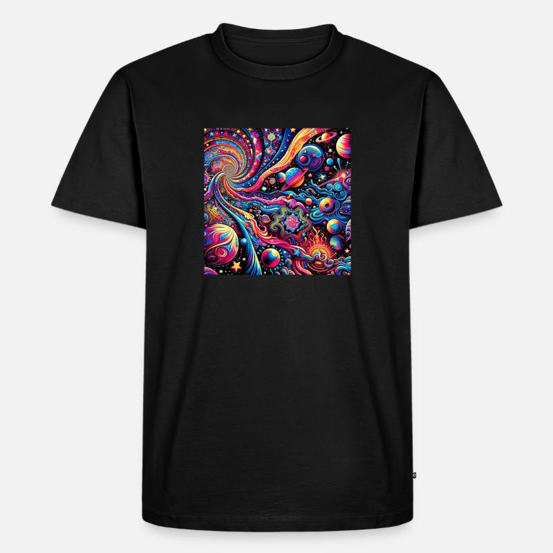 psychedelic artwork inspired - Männer Premium Bio T-Shirt - Schwarz