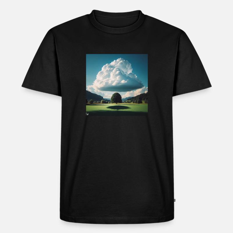 Auf Wolke 7 - Männer Premium Bio T-Shirt - Schwarz