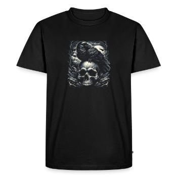 Veillée nocturne - T-shirt Premium bio Homme - noir - Devant - Nico (187cm)