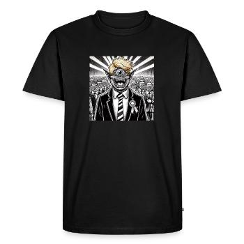 Think Twice - Männer Premium Bio T-Shirt - Schwarz - Vorne - Nico (187cm)