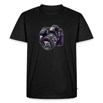 Appareil photo nostalgique - T-shirt Premium bio Homme - noir - Devant - Nico (187cm)