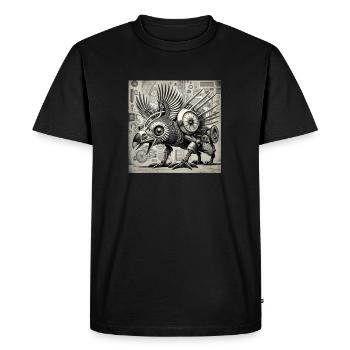 phoenix Style cyborg steampunk cyberpunk - T-shirt Premium bio Homme - noir - Devant - Nico (187cm)