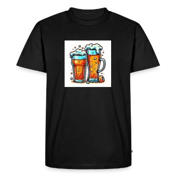 Beer glass - Men's Premium Organic T-Shirt - black - Front - Nico (187cm)