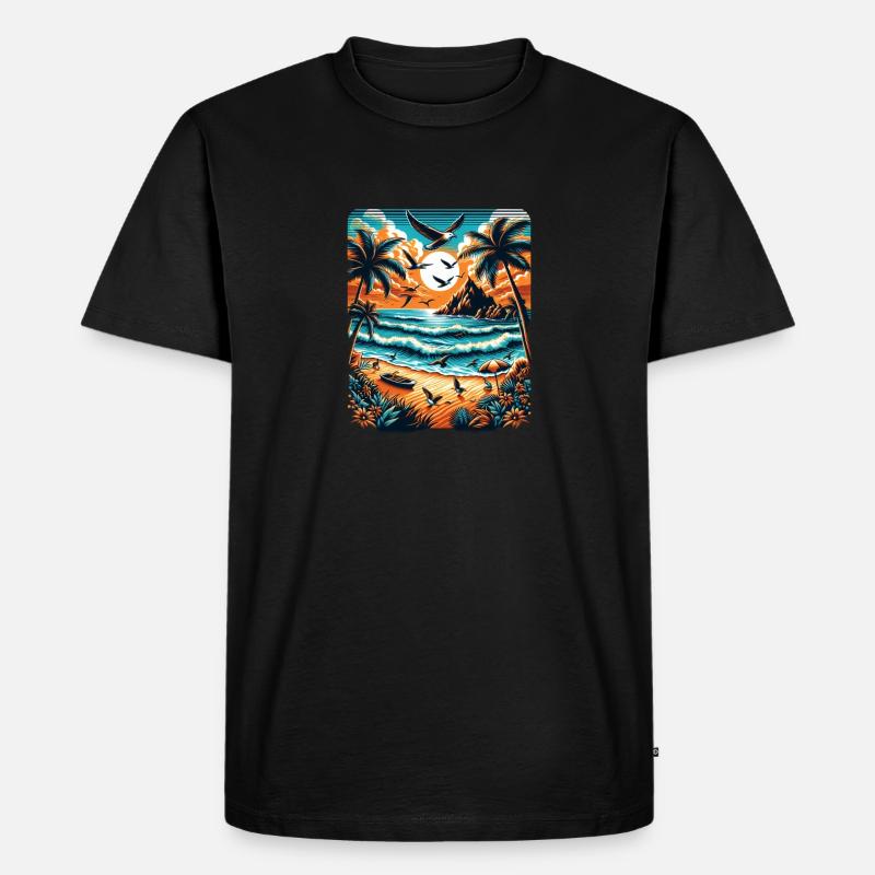 Summertime feeling - Männer Premium Bio T-Shirt - Schwarz