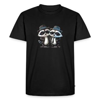 Blues Raccones - T-shirt Premium bio Homme - noir - Devant - Nico (187cm)