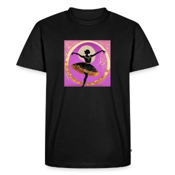Idéalement - T-shirt Premium bio Homme - noir - Devant - Nico (187cm)
