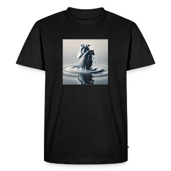Désir fondant - T-shirt Premium bio Homme - noir - Devant - Nico (187cm)