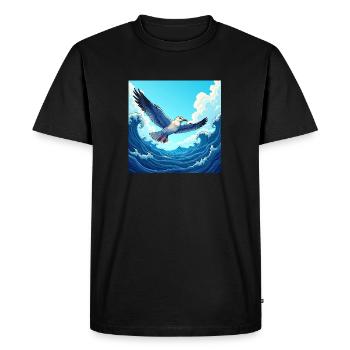 Hello, to the harbor tour - Men's Premium Organic T-Shirt - black - Front - Nico (187cm)