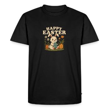 Lapin de Pâques - T-shirt Premium bio Homme - noir - Devant - Nico (187cm)