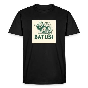 Batusi - Men's Premium Organic T-Shirt - black - Front - Nico (187cm)