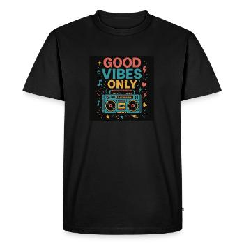Vibes uniquement - T-shirt Premium bio Homme - noir - Devant - Nico (187cm)