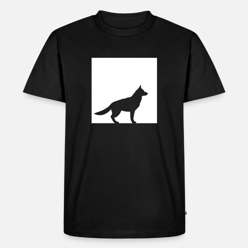 Schäferhund - Männer Premium Bio T-Shirt - Schwarz