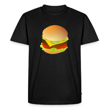 Burger - Men's Premium Organic T-Shirt - black - Front - Nico (187cm)