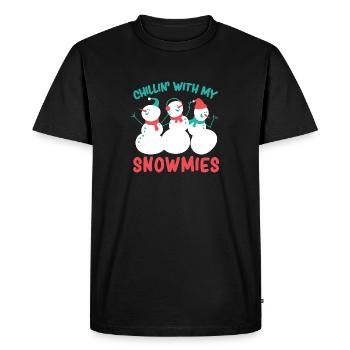 Noël relax avec mes amis - T-shirt Premium bio Homme - noir - Devant - Nico (187cm)