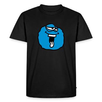cercle de balle autour du visage de rire monstre de tête drôle - T-shirt Premium bio Homme - noir - Devant - Nico (187cm)